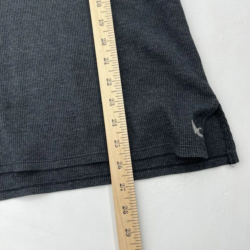 Eddie Bauer Thermal Cowl Neck Shirt Womens Large Gray Long Sleeve Waffle Knit - Picture 10 of 10